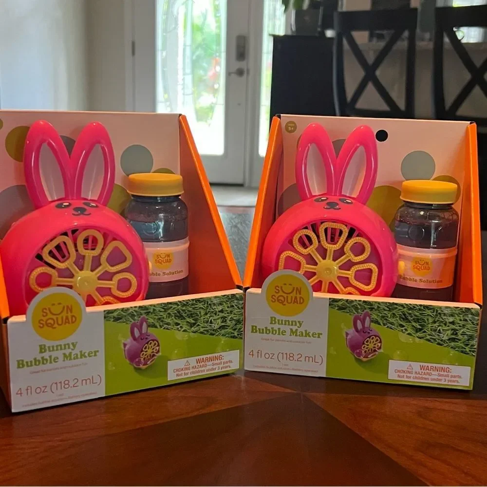 Bundle of 2 🫧 Sun Squad Pink Bunny Bubble Maker 🫧NEW 🫧 battery operated 🫧